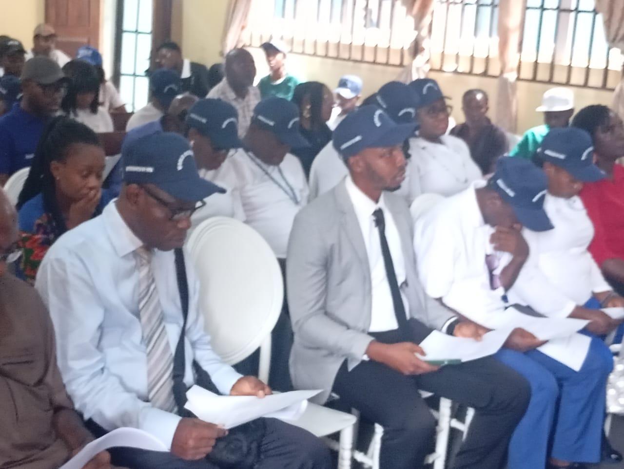 Engr. Asuquo Divine Francis (in suit and cap), CEO of NOCIH-Africa, seated among faculty professors at the World Oceans Day 2026 celebration, University of Calabar